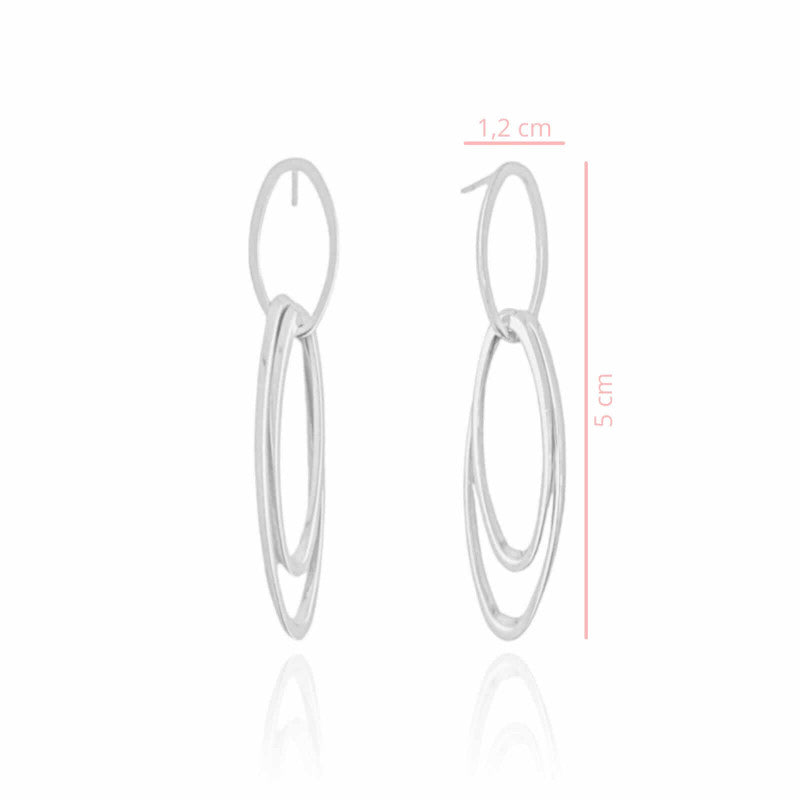 Earring Corina - White Rhodium