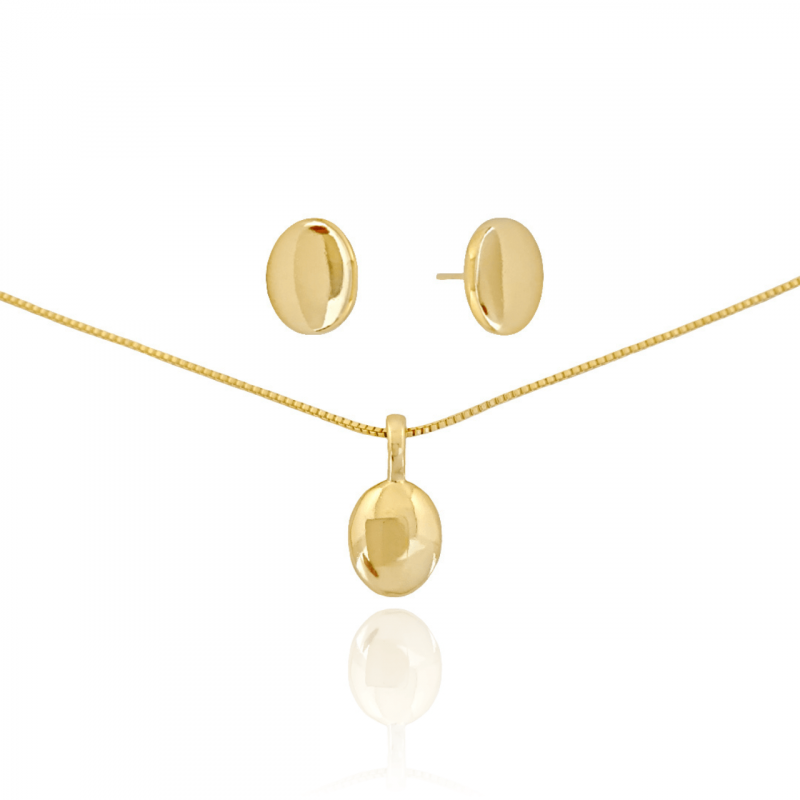 Set Earring + Necklace Phoebe - 18K Gold