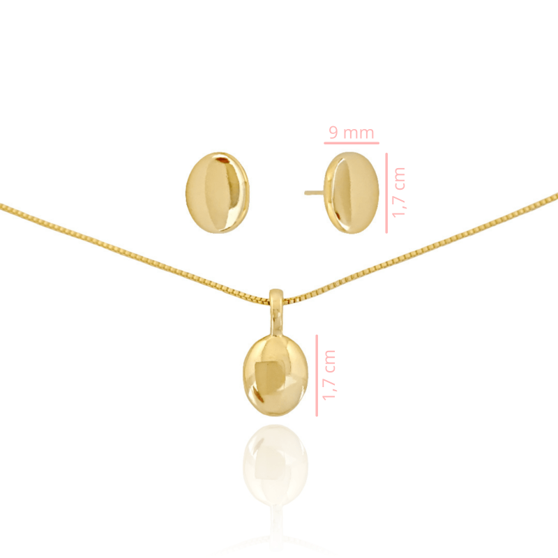 Set Earring + Necklace Phoebe - 18K Gold