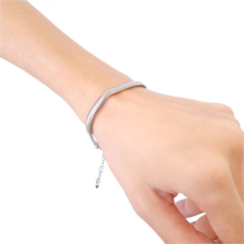 Bracelet Snake - White Rhodium