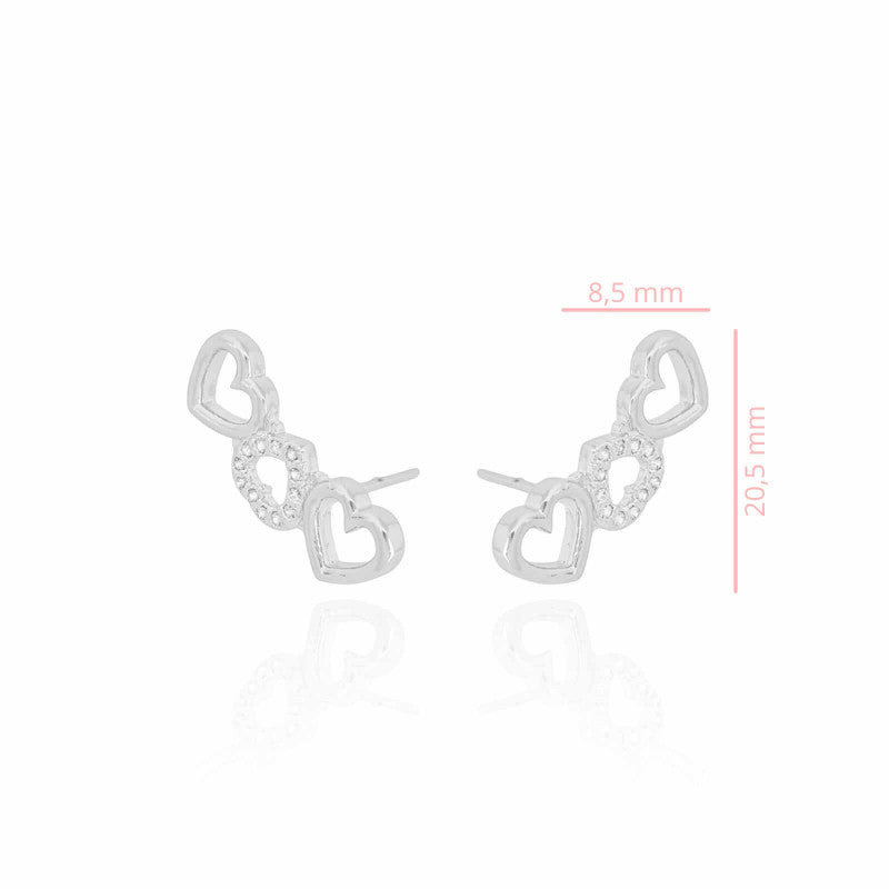 Earcuff Catherine - White Rhodium