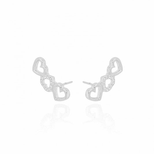 Earcuff Catherine - White Rhodium