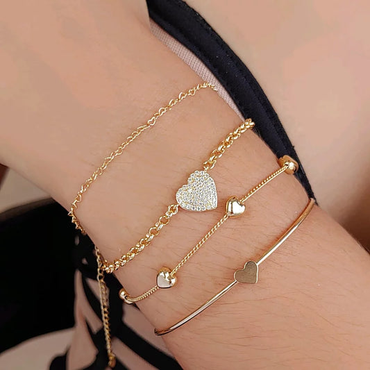 Bracelet Slim Heart - 18K Gold