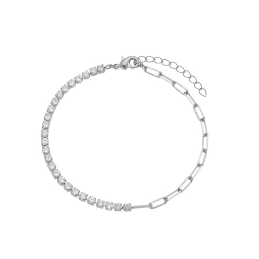 Bracelet Rose - White Rhodium