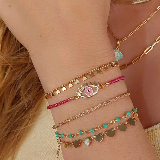 Bracelet Hearts - 18K Gold