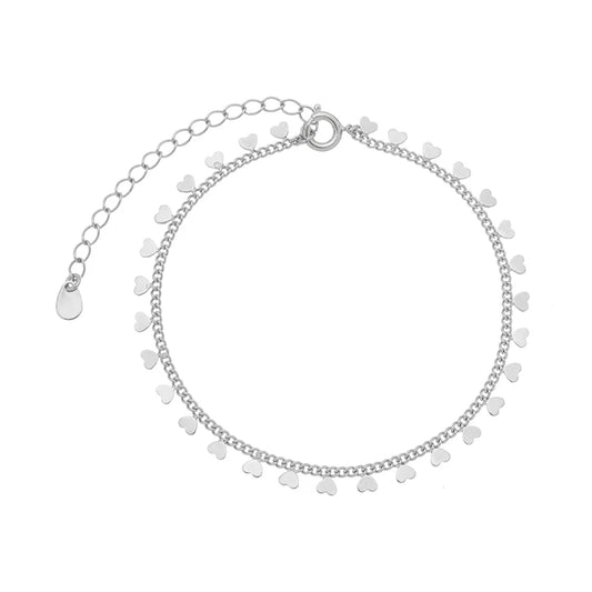 Bracelet Hearts - White Rhodium