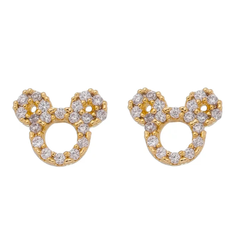 Earring Mickey Studs Kids - 18K gold