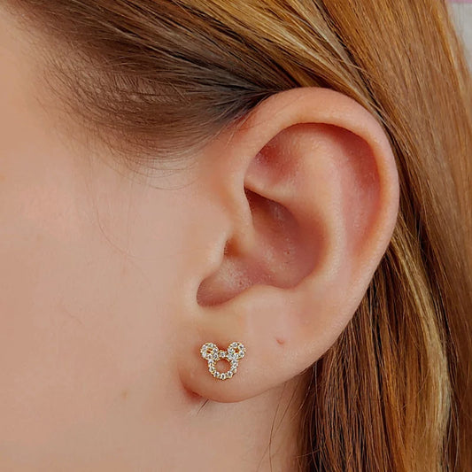 Earring Mickey Studs Kids - 18K gold