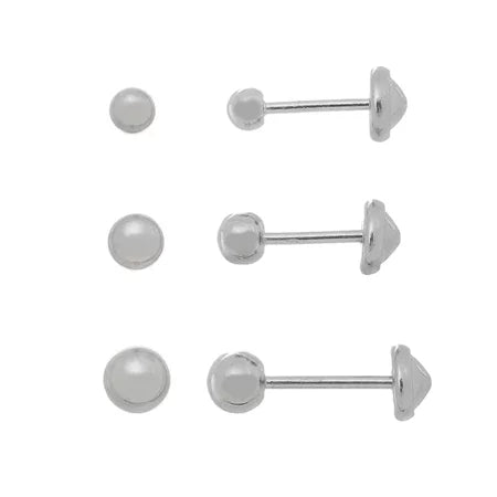 Earring Trio Baby - White Rhodium