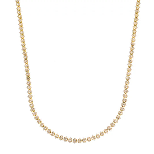 Necklace Choker Riviera Crystal - 18K Gold